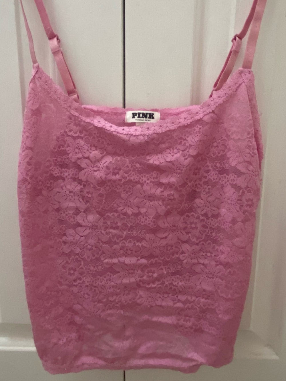 New PINK by Victorias Secret lace cami . Size large